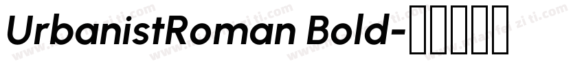 UrbanistRoman Bold字体转换